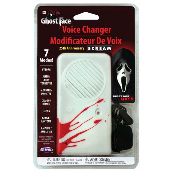 Fun World Ghost Face 25th Anniversary Deluxe Voice Changer