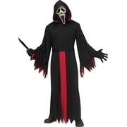 Fun World Ghost Face Mens Halloween Costume, One Size, Black/Red