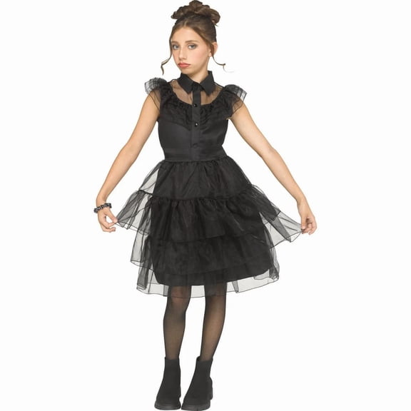 Fun World Girls' Gothic Beauty Dress Costume - Size 8-10 - Black