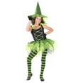 thumbnail image 1 of Fun World Girls Green Ballerina Witch Dress Halloween Costume Small (4-6), 1 of 2