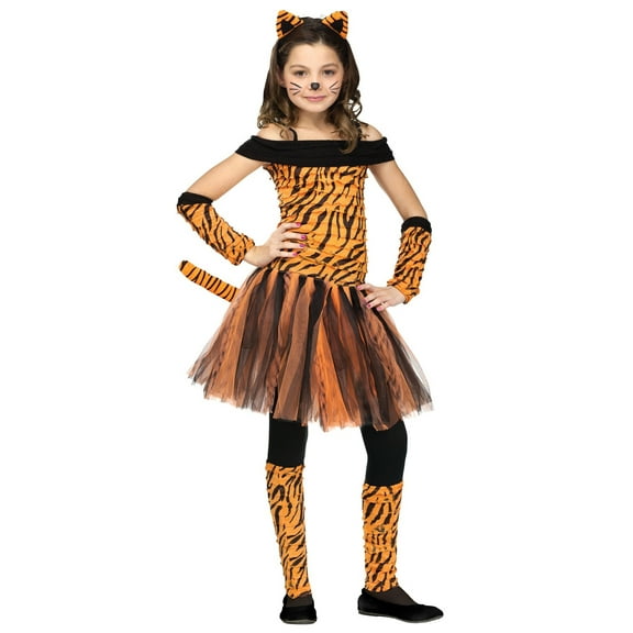 FunWorld Costumes Sweet Tiger Jungle Tigress Girl's Costume Small 4-6