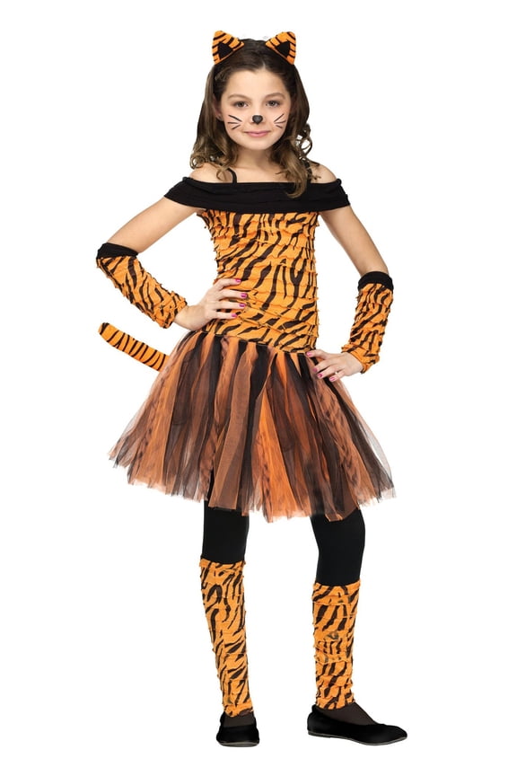 FunWorld Costumes Sweet Tiger Jungle Tigress Girl's Costume Small 4-6