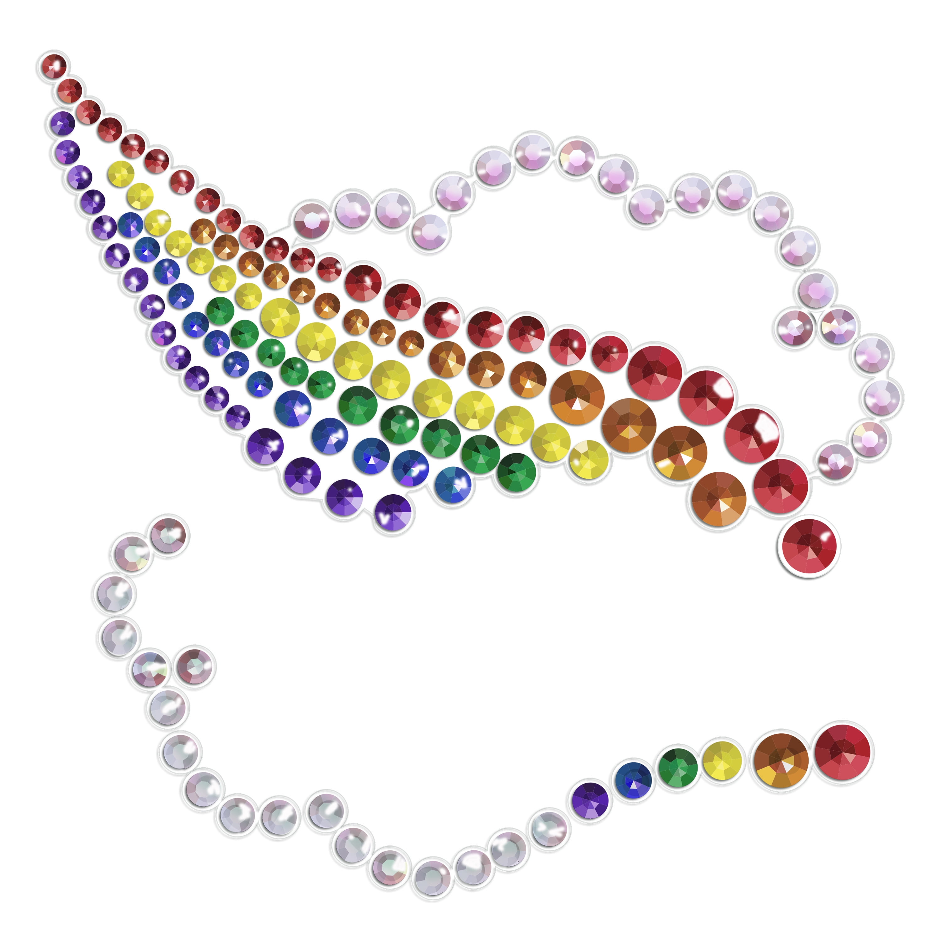 Fun World Halloween Rainbow Cloud Costume MultiColor Adhesive Face