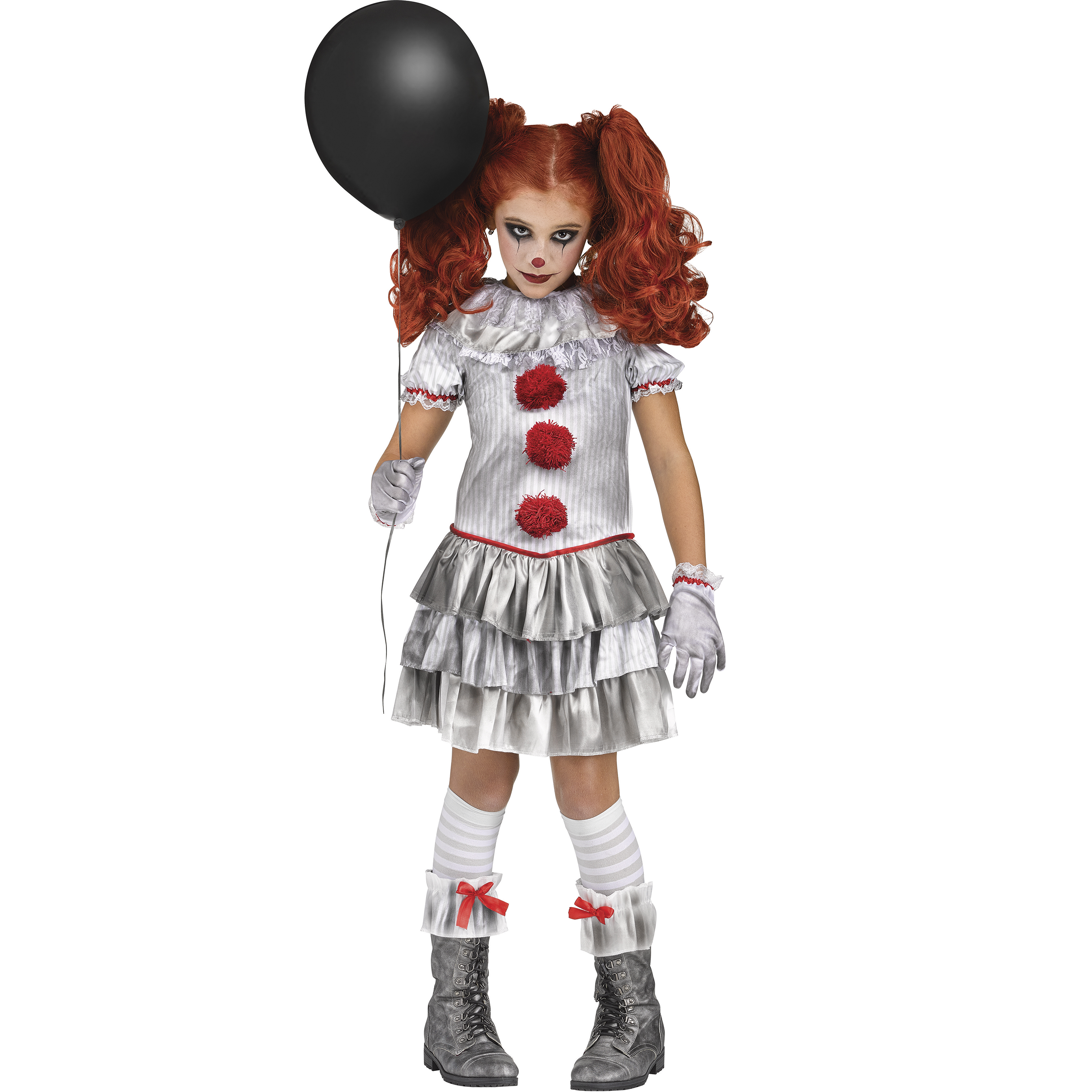 Fun World Inc. Carnevil Clown Halloween Scary Costume Female, Child 4-10, Multi-Color - image 1 of 7