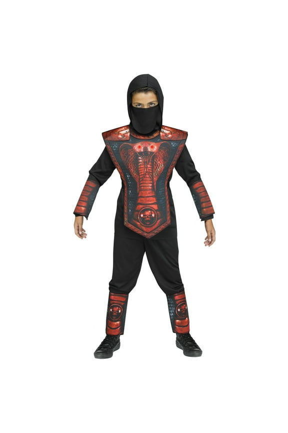 Red Cobra Ninja Halloween Costume for Children, Boys Size M (8), by Fun World