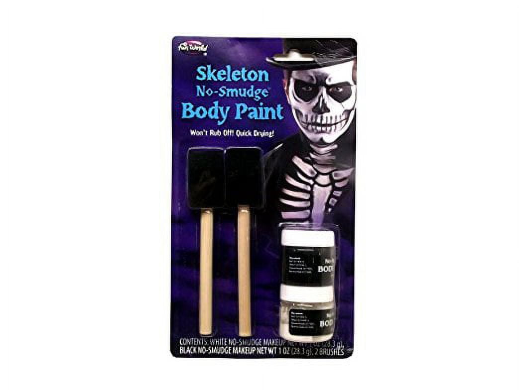 Fun World Inc. Halloween Costume MultiColor Body Paint Kit, Skeleton