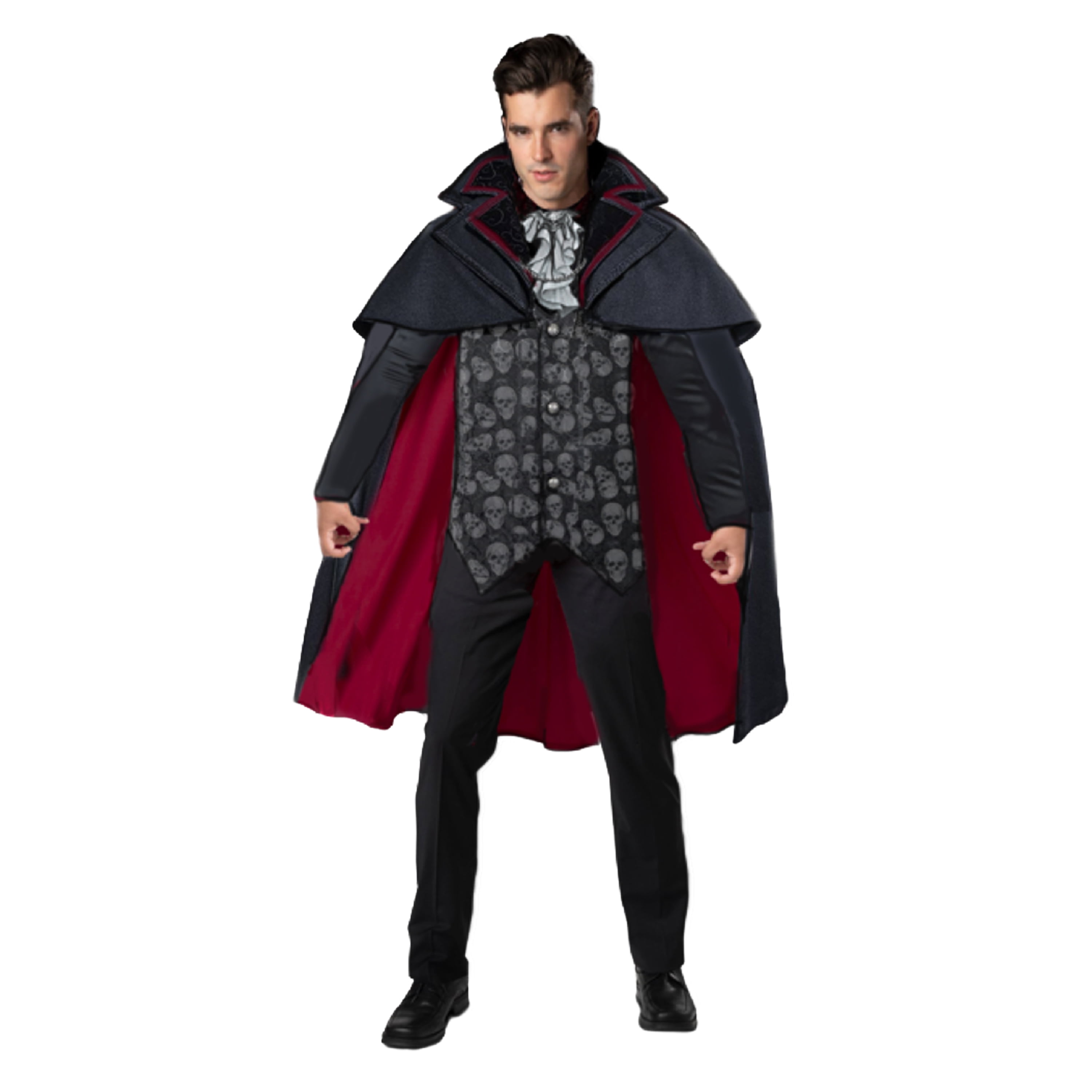 Fun World Inc. Noble Vampire Halloween Scary Costume Male, Adult, Black