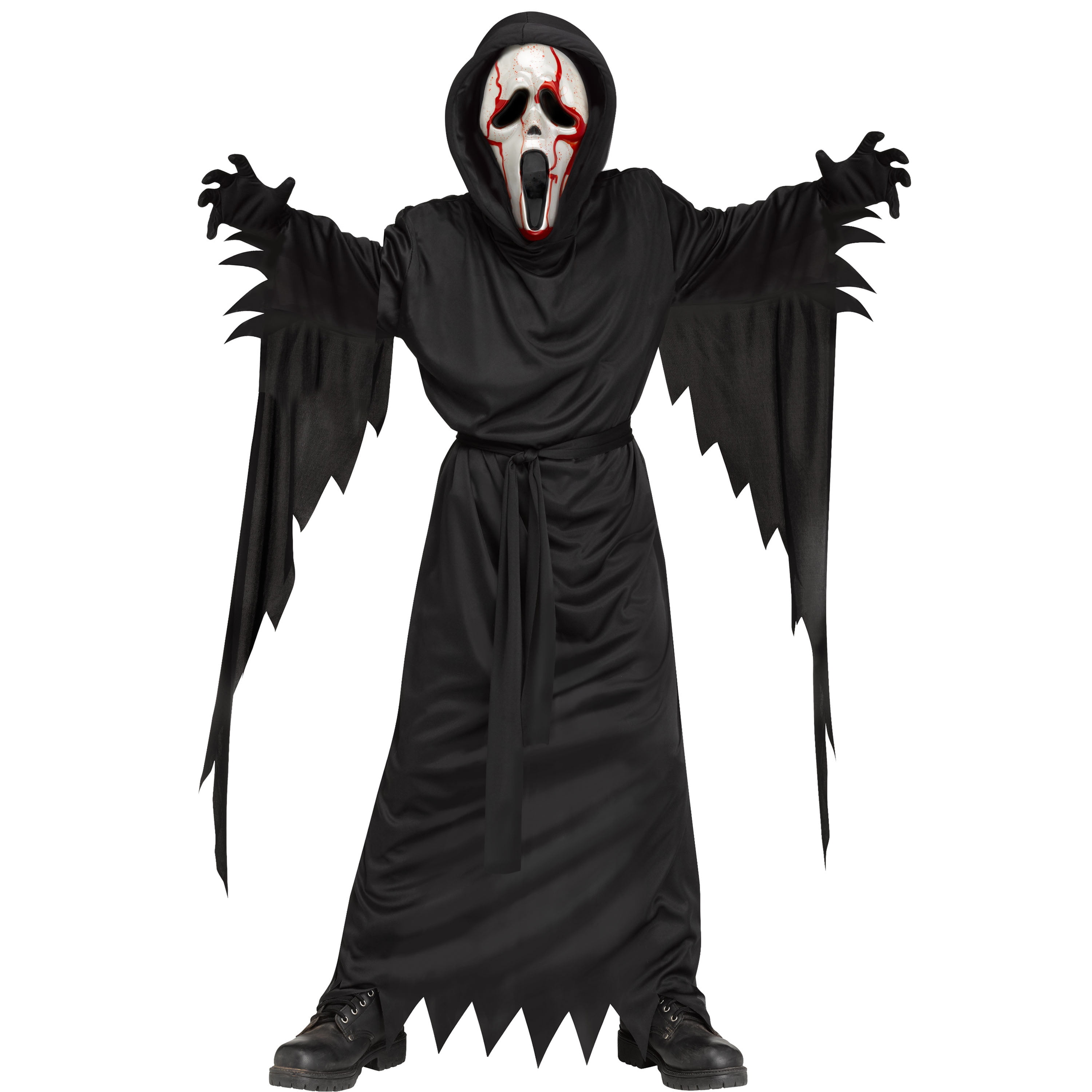 Fun World Inc. Officially Licensed Scream Bleeding Ghost Face Halloween Scary Costume Male, Child, Black - Walmart.com