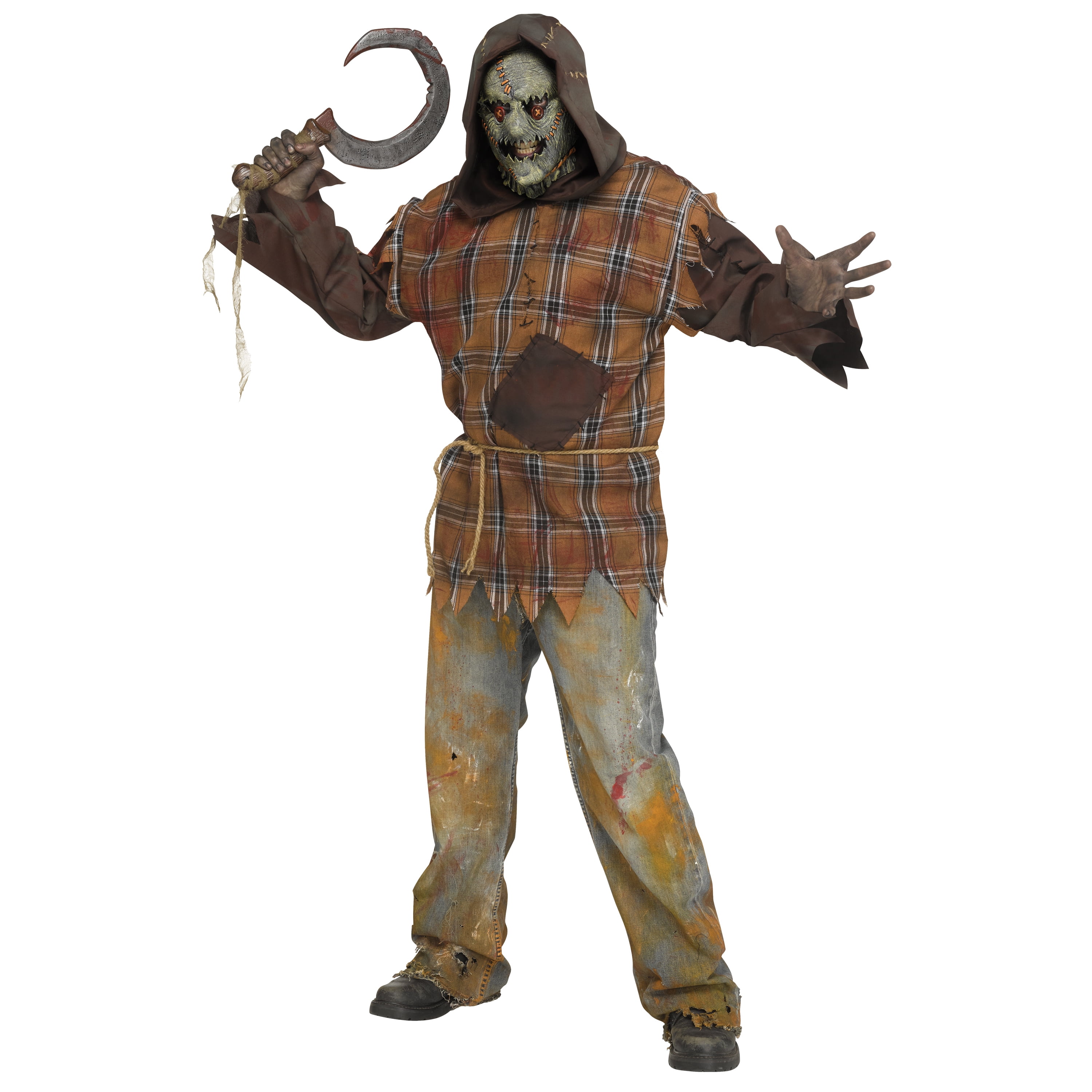 Fun World Inc. Scarecrow Halloween Scary Costume Male, Adult, Brown - Walmart.com