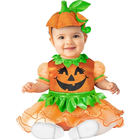 Fun World Infant Girls' Pretty Pumpkin Tutu Costume - Size 12-18 Months - Orange