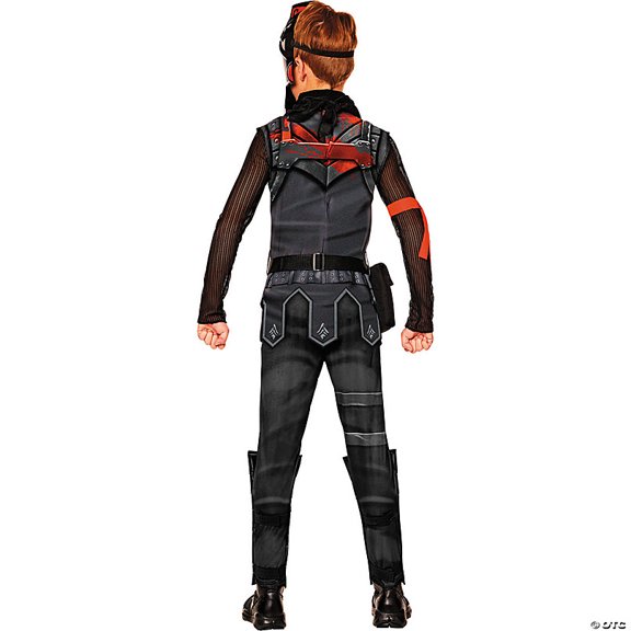 Morris Costumes ISD103892S Kids Fortnite Black Polyester Jumpsuit Black Knight Costume - Small - Size 4-6