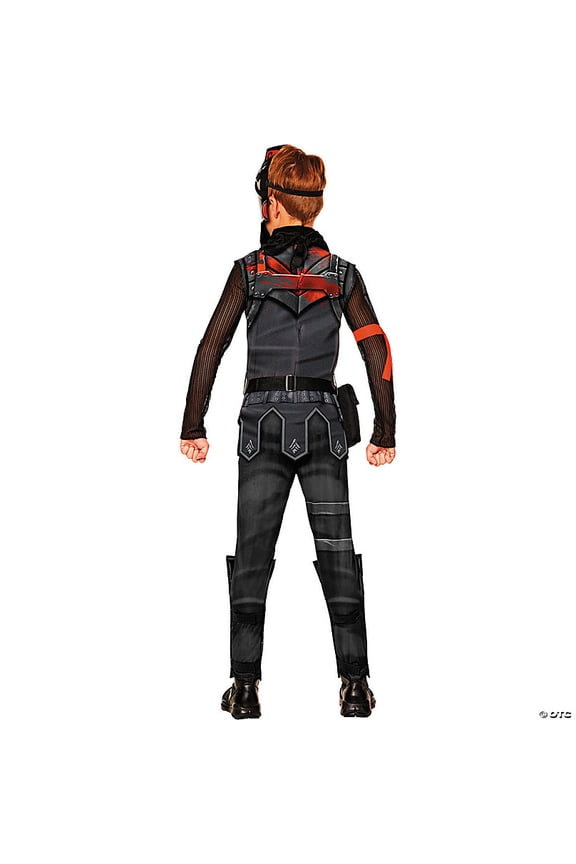Morris Costumes ISD103892S Kids Fortnite Black Polyester Jumpsuit Black Knight Costume - Small - Size 4-6