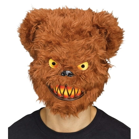 Fun World Killer Brown Bear Brown Scary Mask Costume Accessory Adults