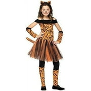 Fun World Little Girl's Tigress Childrens Costume, Large, Multicolor 118062L