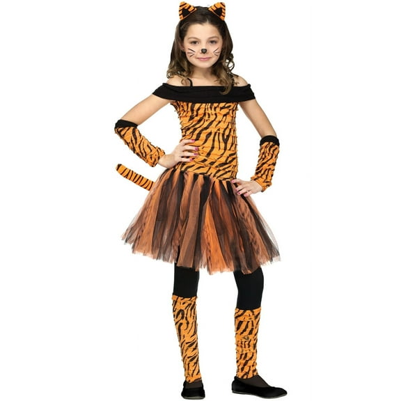 Fun World Little Girls Tigress Childrens Costume, Medium 8-10