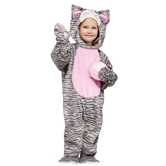 Fun World Little Stripe Kitten Girl's Halloween Fancy-Dress Costume for Toddler, 3T-4T