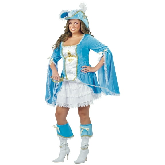 Fun World Madam Musketeer Women's Halloween Fancy-Dress Costume for Adult, One Size