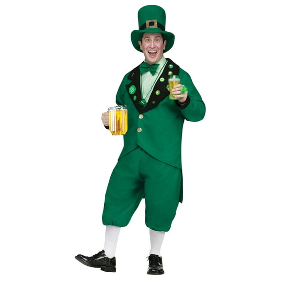 Morris Costumes St. Patrick's Day Leprechaun Boy's Halloween Fancy-Dress Costume for Adult, Regular One Size
