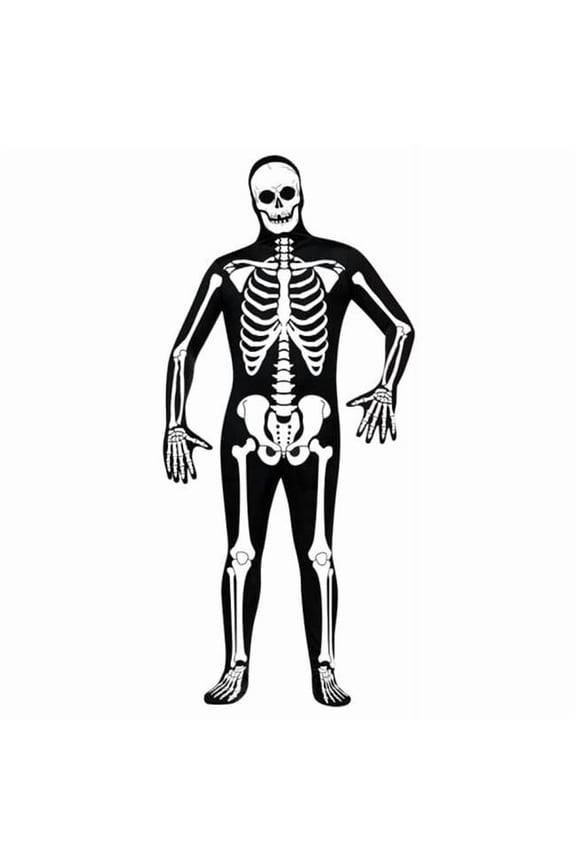 Men's Skeleton Skin Suit Costume - One Size Fits Most