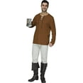 thumbnail image 1 of Fun World Mens Brown Peasant Shirt Adult Size, Standard, 1 of 2