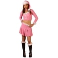 thumbnail image 1 of Fun World Pink and White Santa's Little Helper Adult Women's Christmas Costume - Medium, 1 of 2