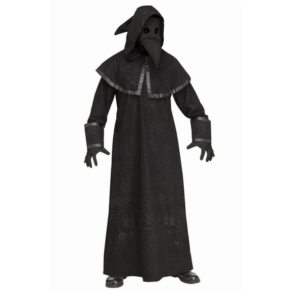Fun World Plague Doctor Male Costume for Adults with Hooded Robe and Mask, One-Size 6'