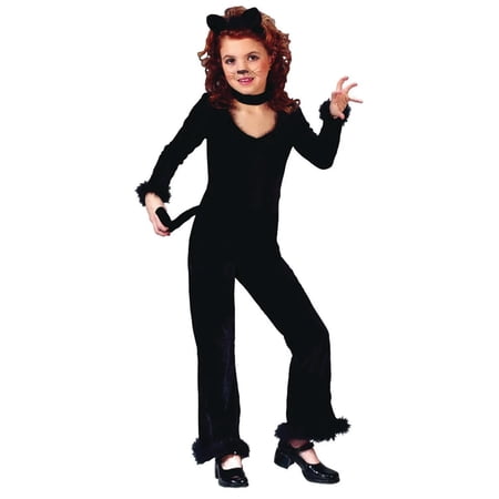 Fun World Playful Kitty Girl's Halloween Fancy-Dress Costume for Child, M
