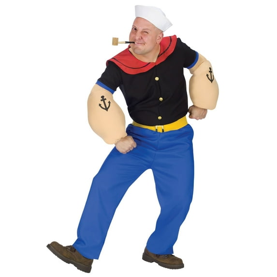 Fun World Popeye Men's Halloween Fancy-Dress Costume for Adult, S