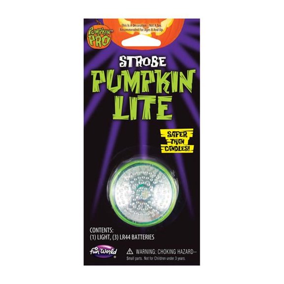 Fun World Pumpkin PRO Strobe Lite Lighted Pumpkin Accessory White