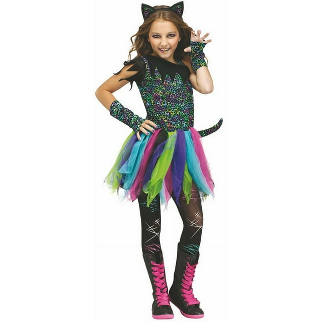 Fun World Rainbow Cat Costumes Halloween Fancy-Dress Costume for Child ...
