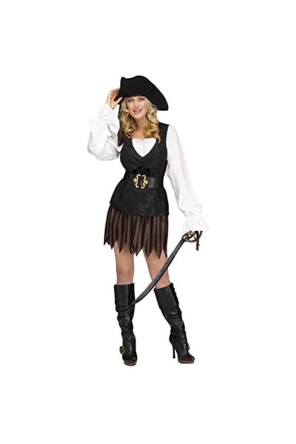 Rustic Pirate Captain Buccaneer Caribbean Queen Womens Costume