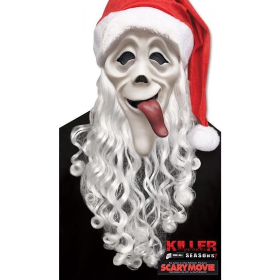 Fun World Scary Movie Adult Wasss-up! Santa Mask, One Size Fits Most, White