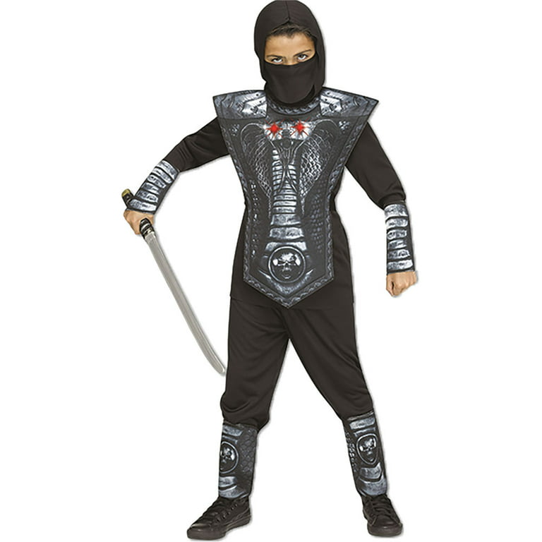 Fun World Silver Cobra Ninja Halloween Fancy-Dress Costume for Child,  Little Boys L (12-14) 