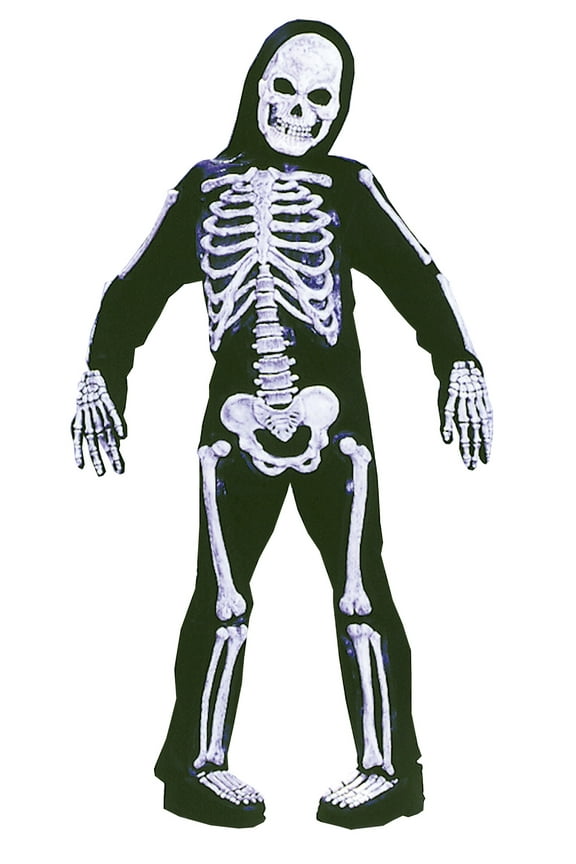 Skeleton Boy's Halloween Fancy-Dress Costume for Child, L