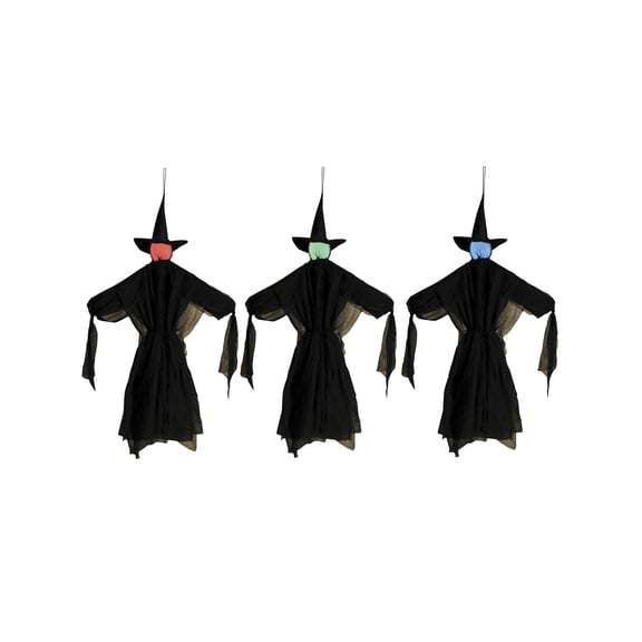 3 Ft. Light Up-Color Changing Witch Trio