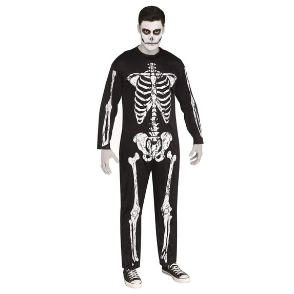 Fun World Skeleton Men's Halloween Fancy-Dress Costume, Standard