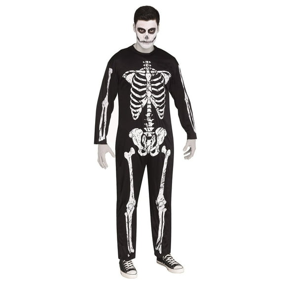 Fun World Skeleton Men's Halloween Fancy-Dress Costume, Standard