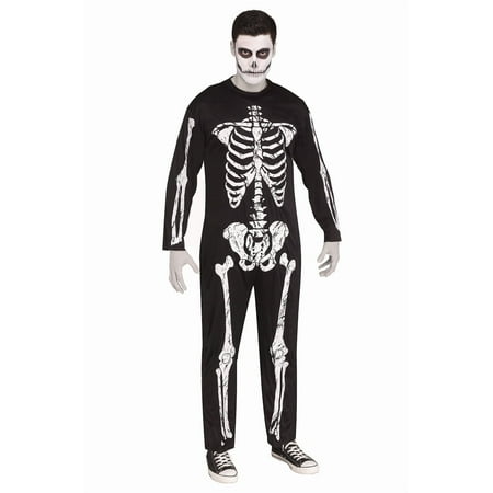 Fun World Skeleton Men's Halloween Fancy-Dress Costume, Standard