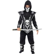 Fun World Skull Ninja Child Halloween Costume, Large