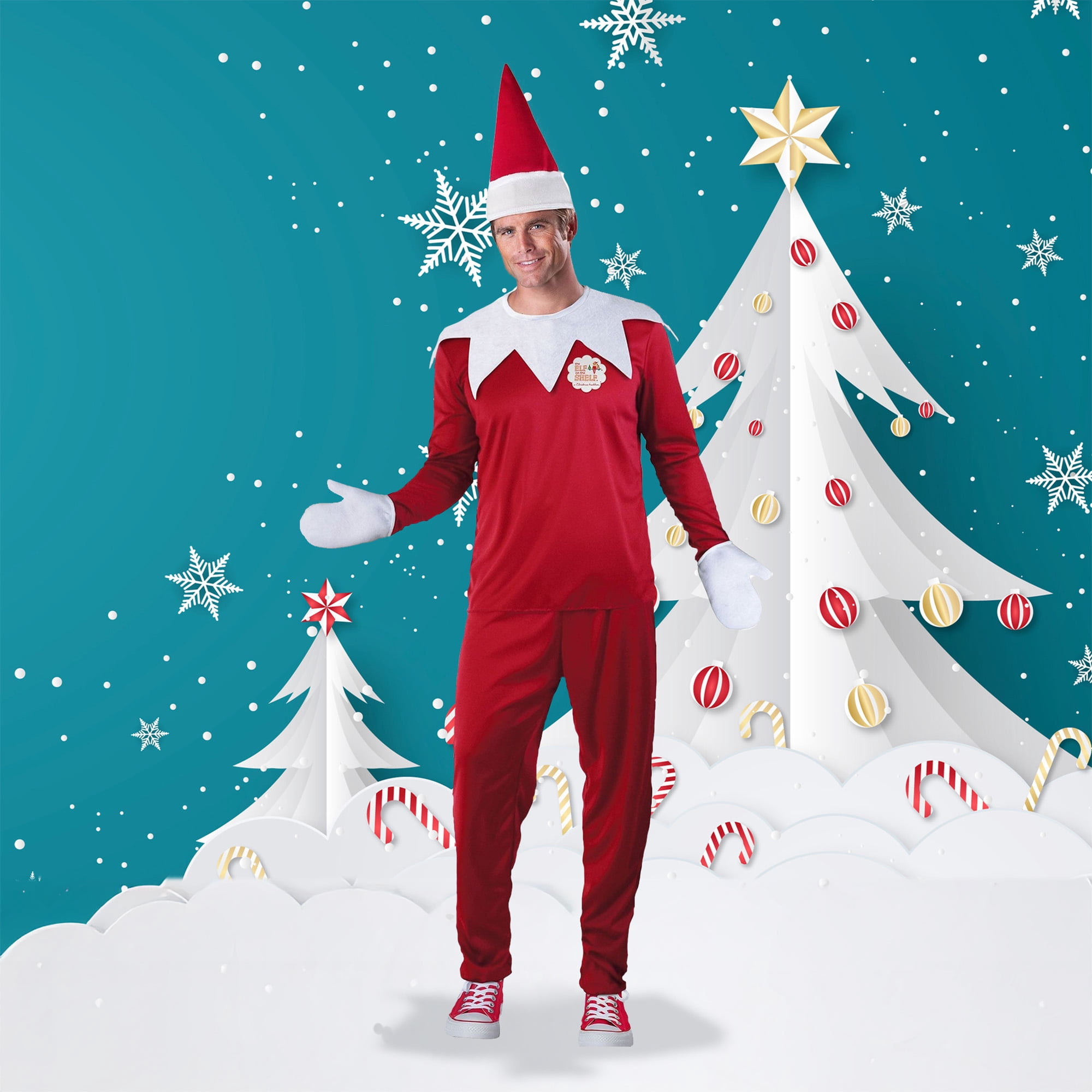Fun World The Elf on the Shelf Men's Christmas Costume - Extra Large