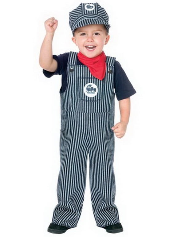Train Engineer Boy's Halloween Fancy-Dress Costume for Toddler, 3T-4T