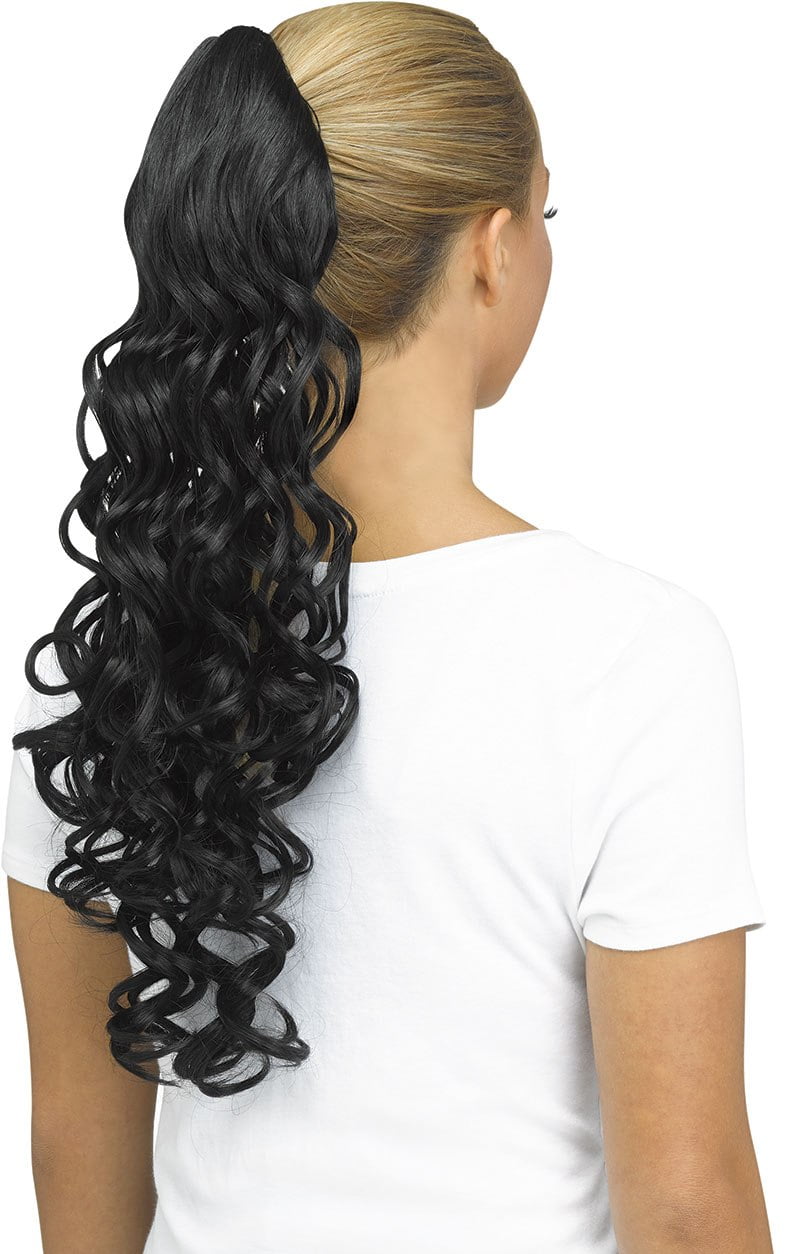 Fun World Unicorn Curly Black Pigtail Costume Wig Pig Tail Ponytail Curls Walmart