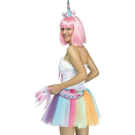 Fun World Unisex-Adult's Colorful Unicorn 2 Piece Kit, Multi, Standard