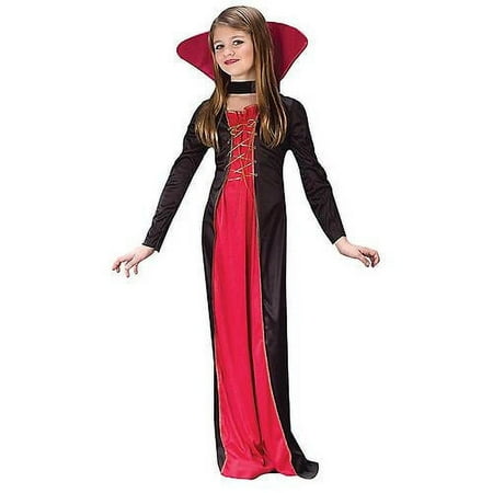 Fun World Victorian Vampiress Girl's Halloween Fancy-Dress Costume for Child, M (8-10)