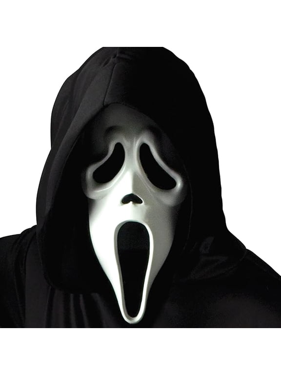 mens Ghost Face Mask as seen in the movie Scream, White, One size fits most US