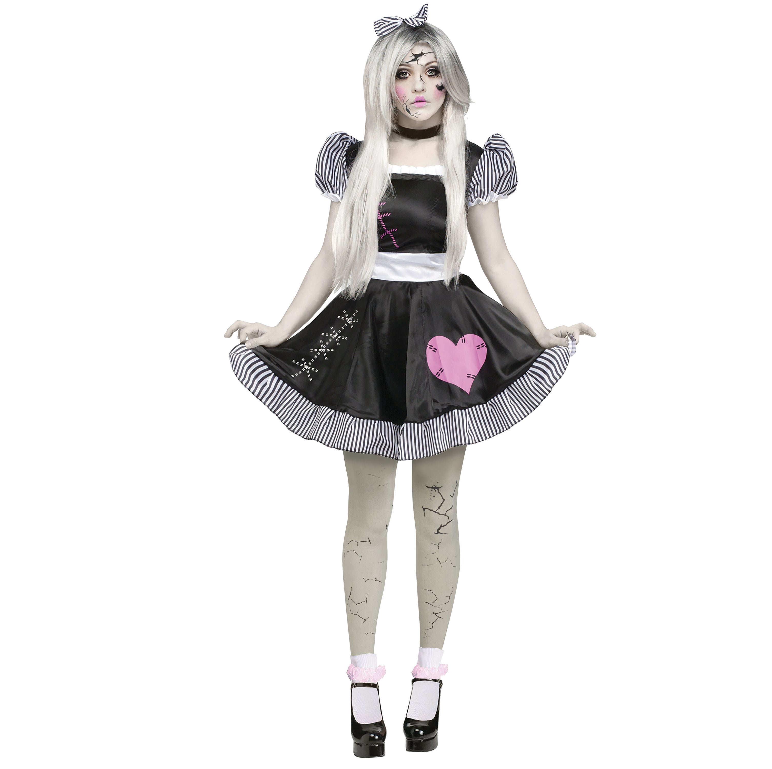 Broken Doll Costume for Adults, Women Size Medium/Large 10-14, by Fun World