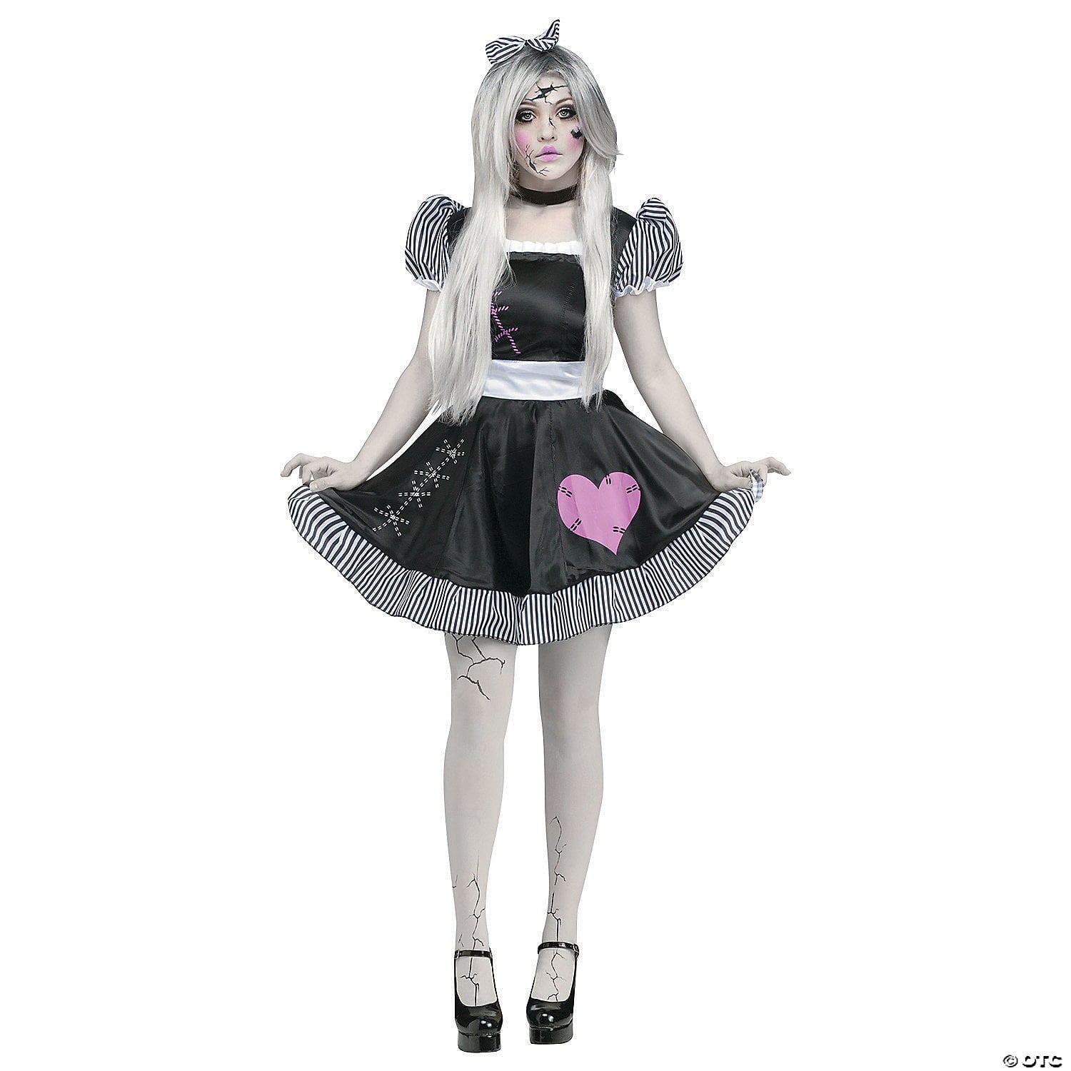 Broken Doll Costume Black & White Broken Doll Costume Black & White