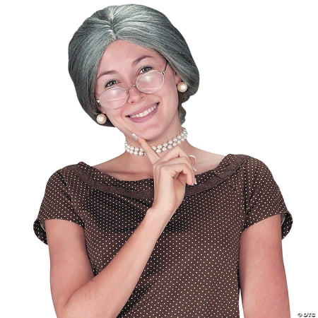 FunWorld Granny Old Lady Wig with Bun