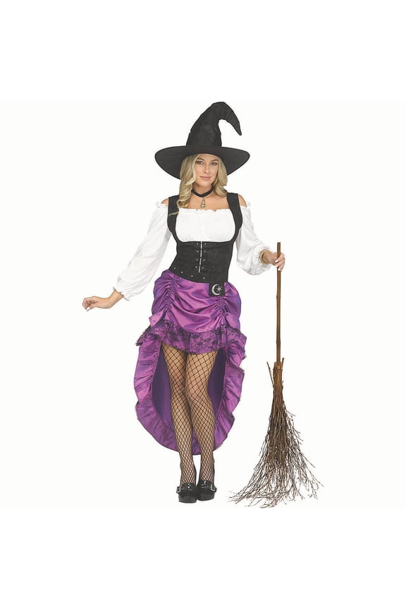 Womens Renaissance Witch Dress Costume - Size Medium/Large - Purple