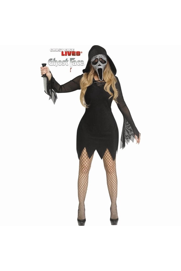 Deluxe Bling Ghost Face Women's Costume Medium-Large 10-14